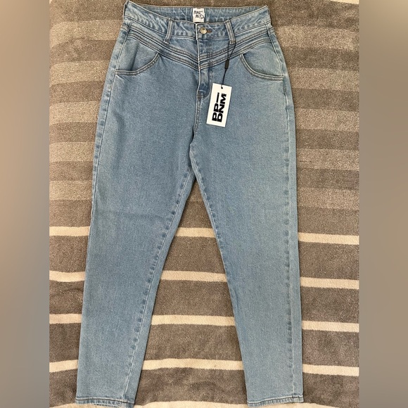 Princess Polly Light Wash “Leila Yolk Mom Jean” Sz-4 - Picture 5 of 14